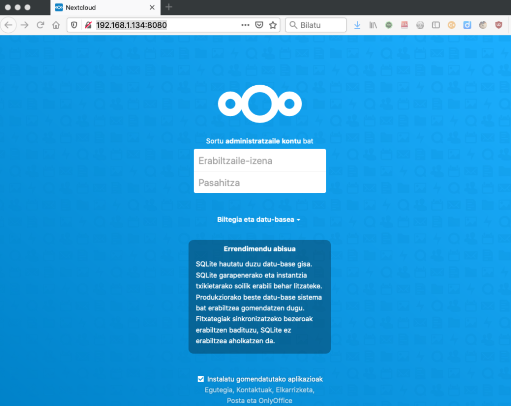 nextCloud screenshot 